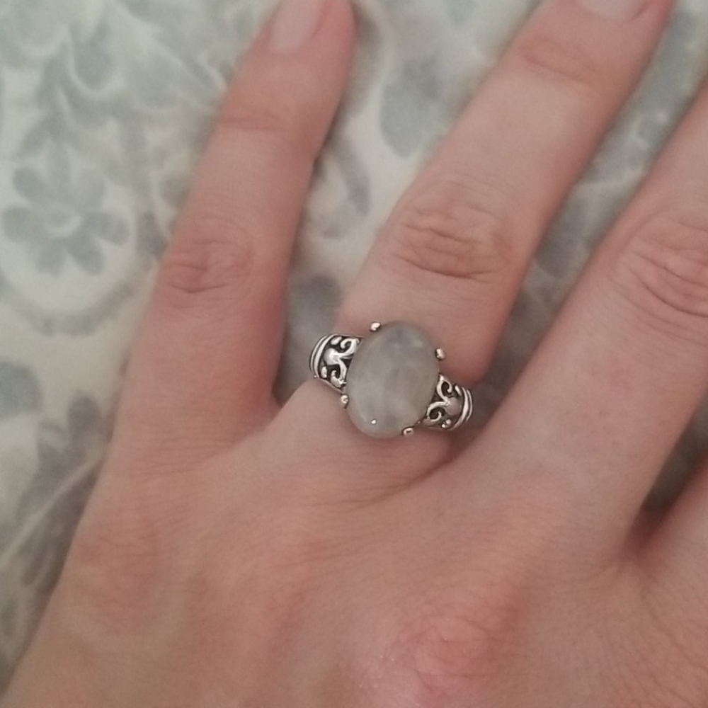 Sterling silver 925 rose quartz ring